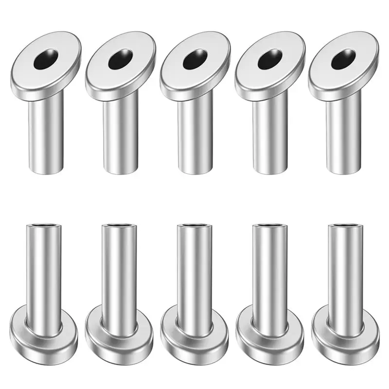 A93E-120Pack 30 Degree 3/16In Angle Beveled Protector Sleeves,Wood Post Protector For 1/8In 5/32In 3/16In Stair Cable Railing