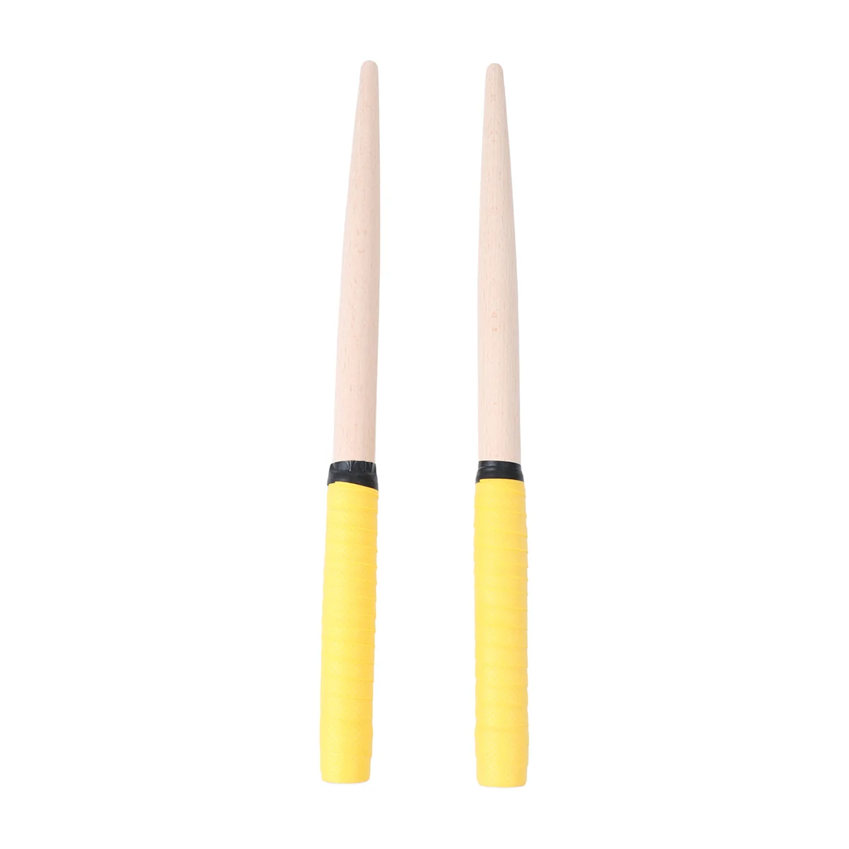 

Rubber Handle Drum Stick Drumstick Wooden Rods Yellow Percussion Instruments Accessories Child