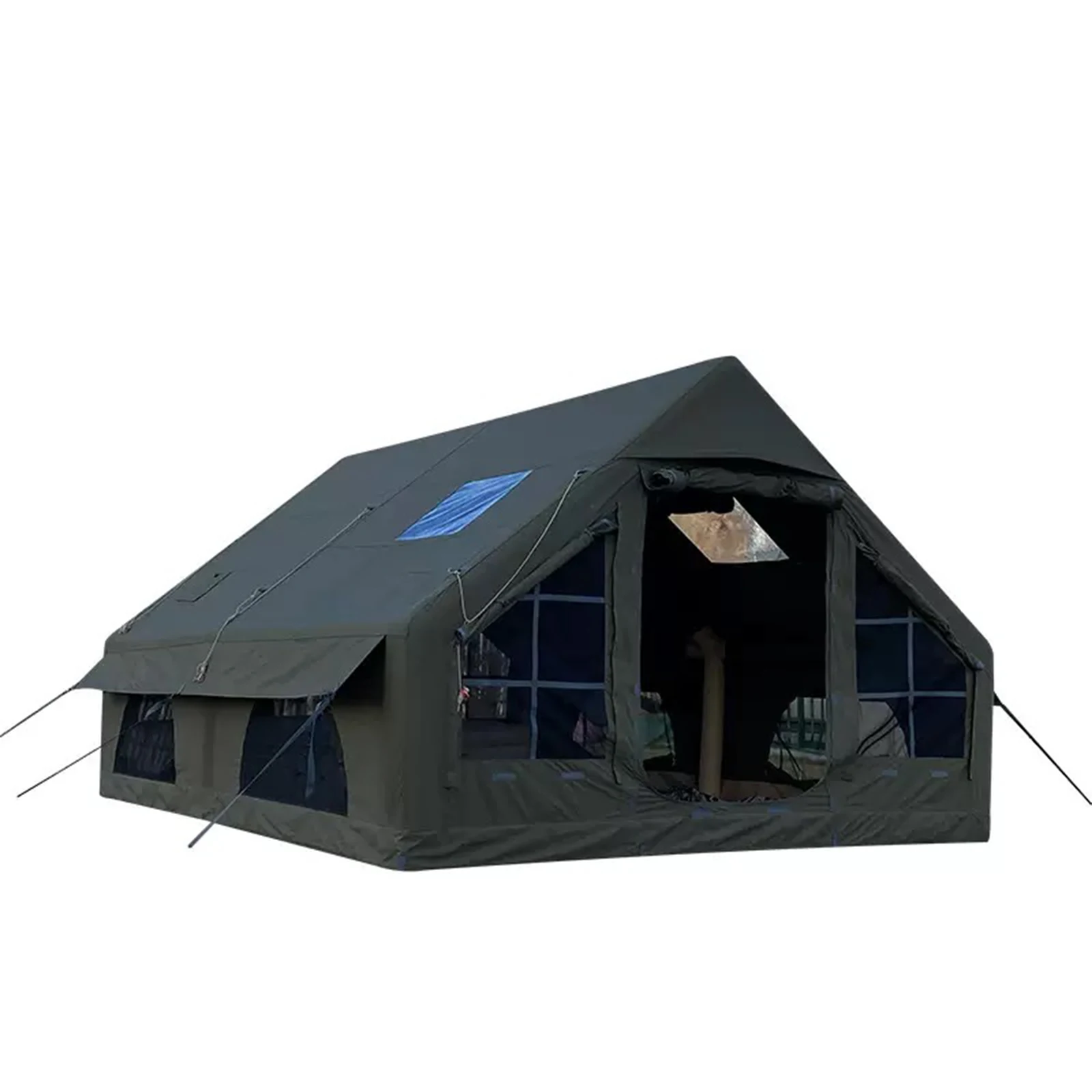 PAKICETUS 2025 Verbessertes Aufblasbares Jagd-Visualisierungszelt, Montagefreies Zelt mit Luftpumpe, Reißfest, 5-8 Personen Großer Raum, Ganzjahres-Outdoor-Camping