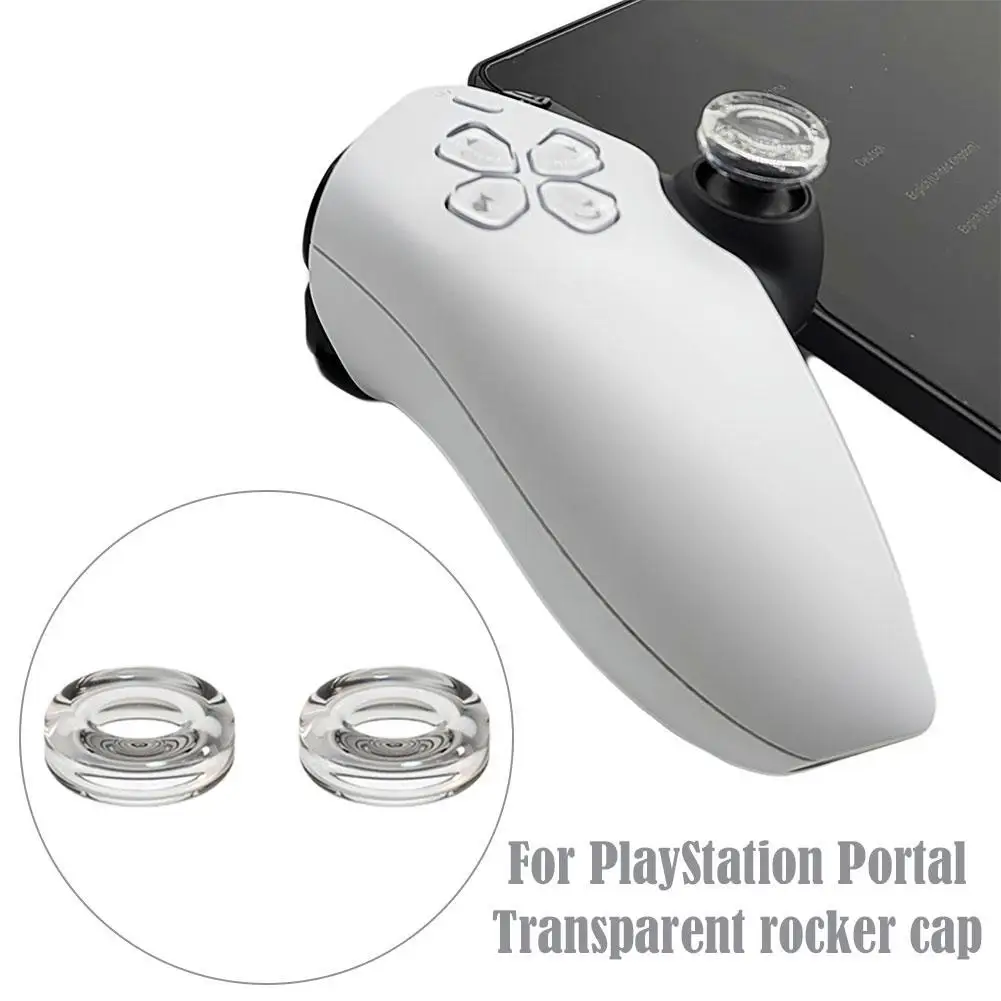 1 Pair For PlayStation Portal Transparent Caps Liquid Silicone Thumb Stick Grip Cap Case For PS Portal Rocker Cap Cover