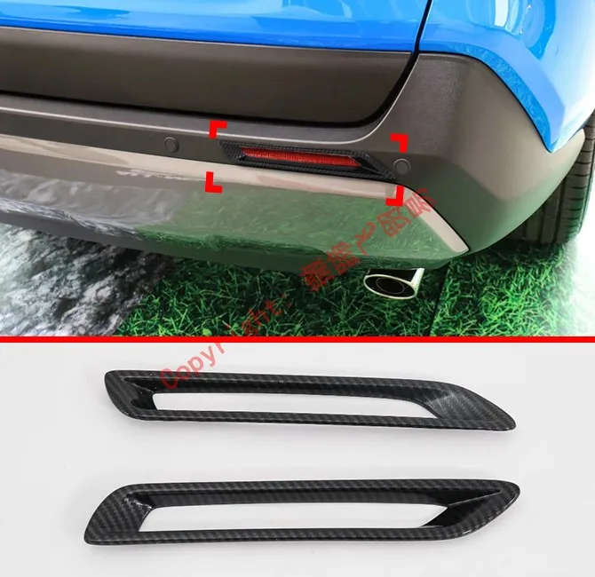 Carbon Fiber Style Rear Fog Light Cover Trim For Toyota Rav4 2019 2020 Car Accessories Stickers W4