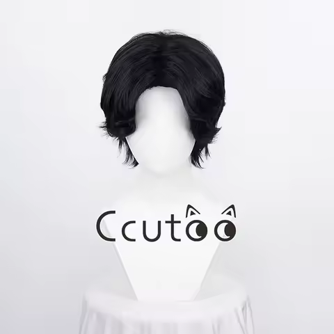 Anime Portgas D. Ace Short Black Wig Heat Resistant Synthetic Hair Cosplay Wigs + Wig Cap