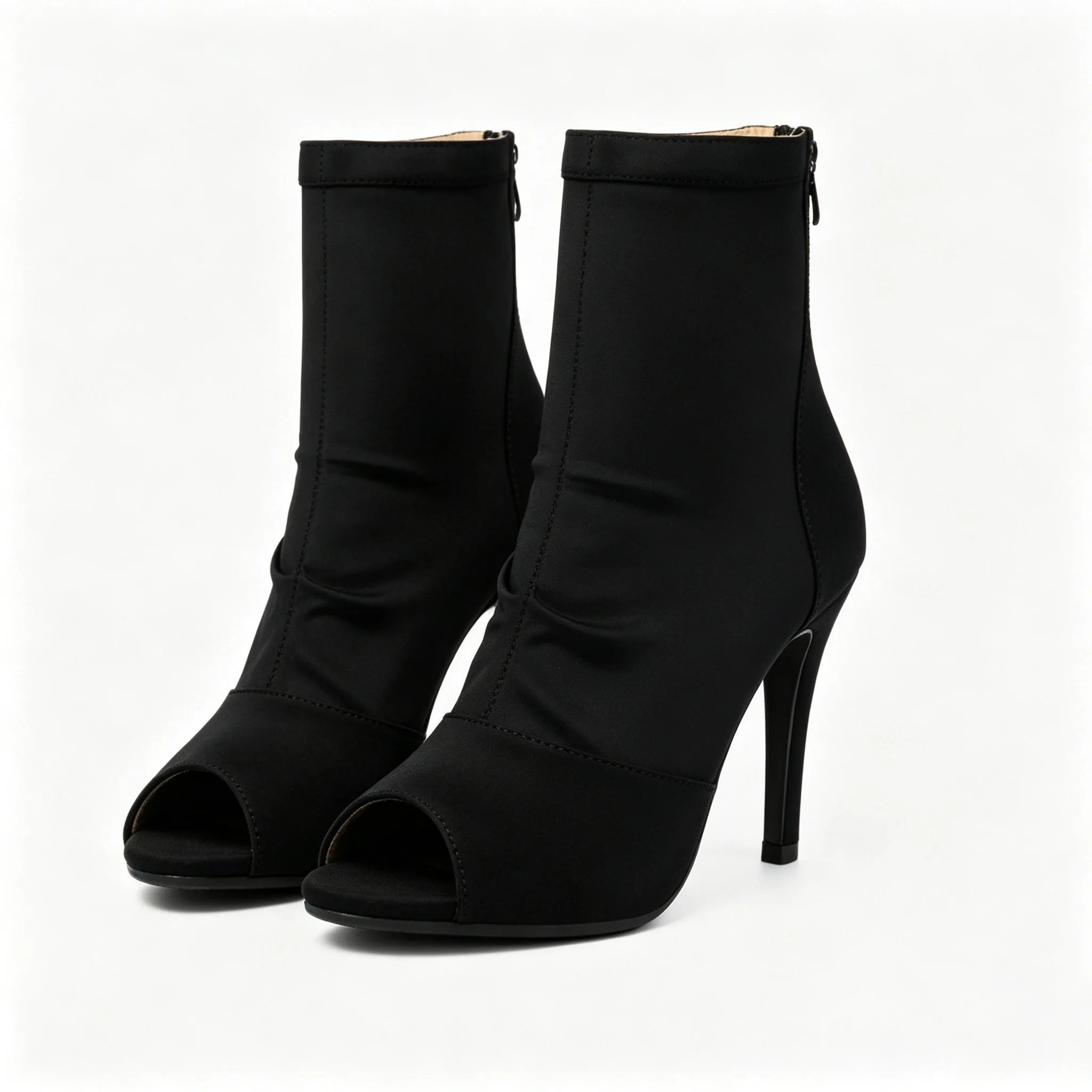 Evk Women Latin Tango Dance Shoes Peep Toe Salsa Ballroom Ankle Dancing Boots Stiletto Heels Party Dance Boots Sandals Footwear