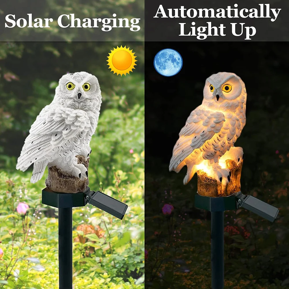 Solar Lamp Owl Animal Solar Garden Lights Solar Powered Solar LED Light Outdoor Garden Decoration Lamps Waterproof Solar Lights