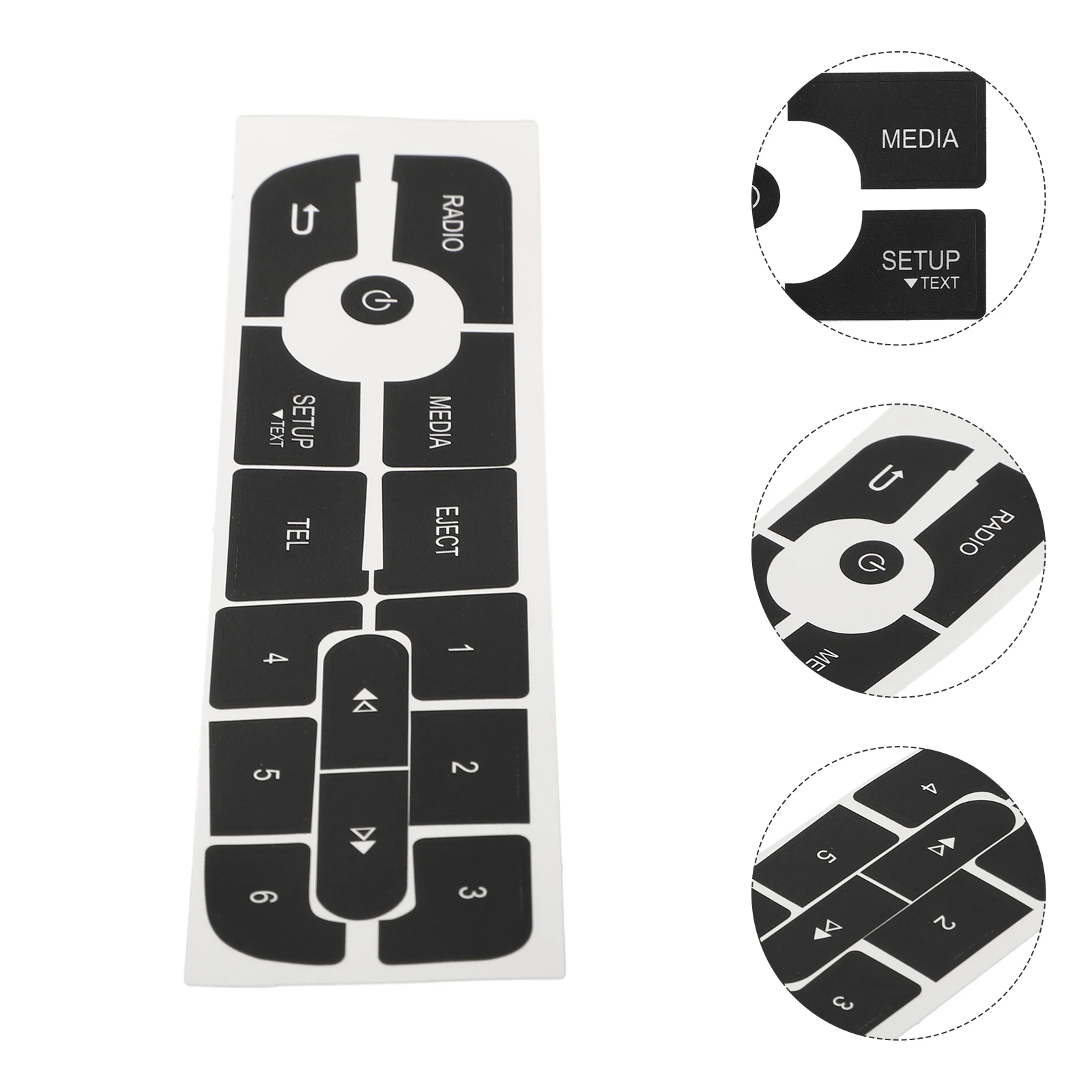 For Renault Car CD Radio Audio Button Repair Decals Sticker For Renault Megane FOR Master FOR Scenic 3 150X50MM For LHD CAR