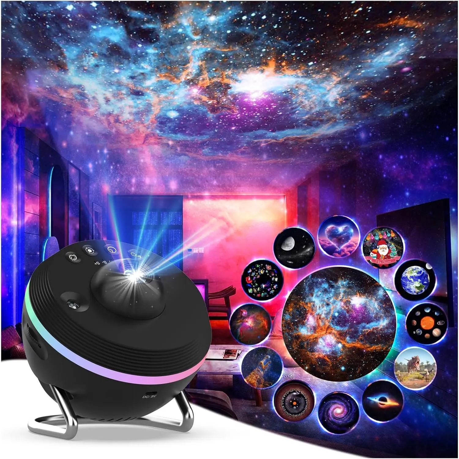 

Проектор Galaxy Star 12 в 1, ультра прозрачный ночник Meteor, лампа, вращающийся космический шар, планетарий, проектор для детей G