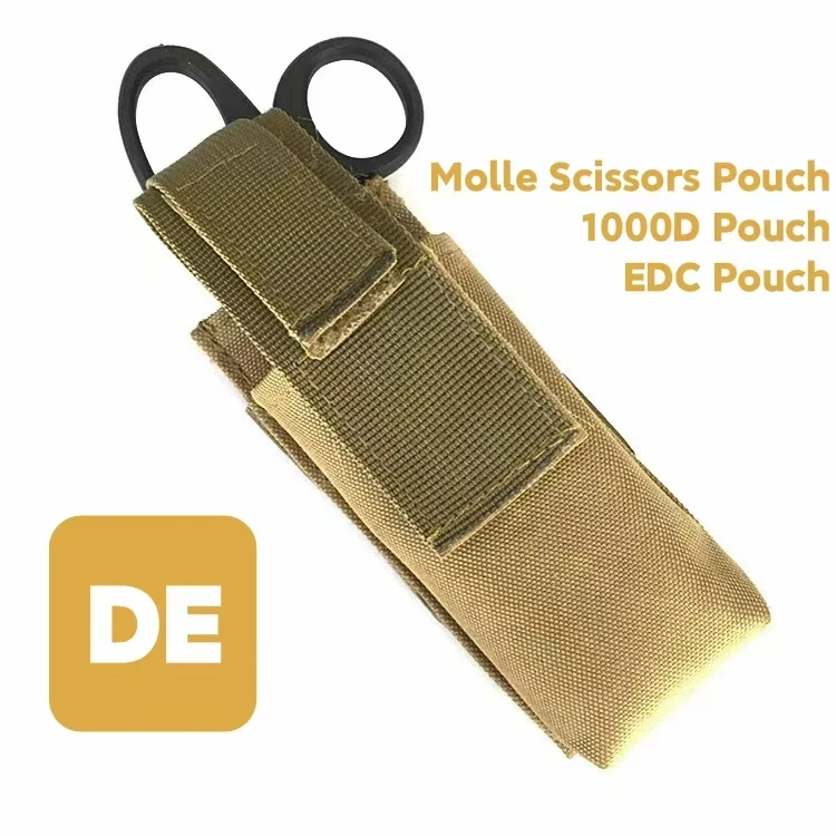 Molle Scissors Pouch Flashlight Holder Small Knives Mag Holster Outdoor Camping Hiking Hunting Accessories EDC Tool Waist Bag