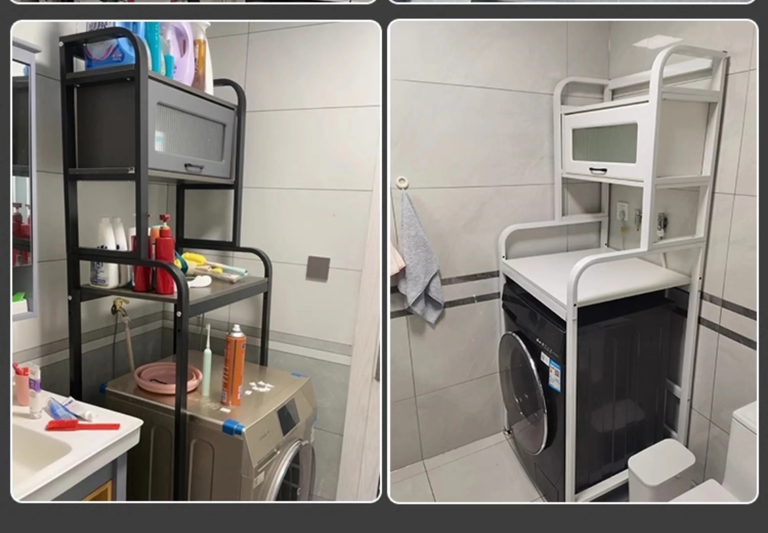 

Shelf above the washing machine Floor-to-ceiling balcony Adjustable non-punching drum pulsator washing machine