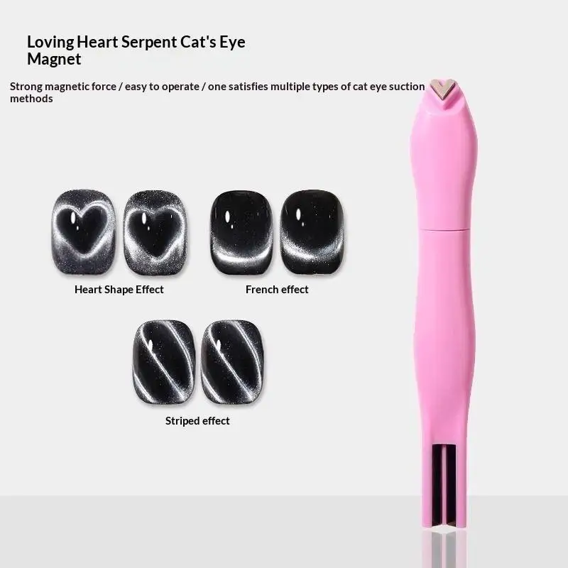 Multi Function Heart Snake Nail Cat Eye Magnet Stick Strong Magnetic Nail Art Rod For Salon DIY Manicure Cat Eye Gel Design
