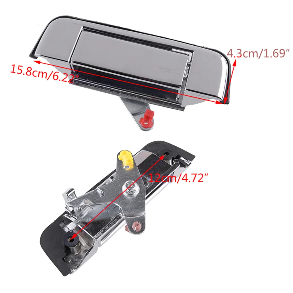 69090-0K060 كروم مقبض الباب الخلفي للسيارة مقبض خارجي خلفي لتويوتا هايلكس فيجو 2004-2014-A67F #3