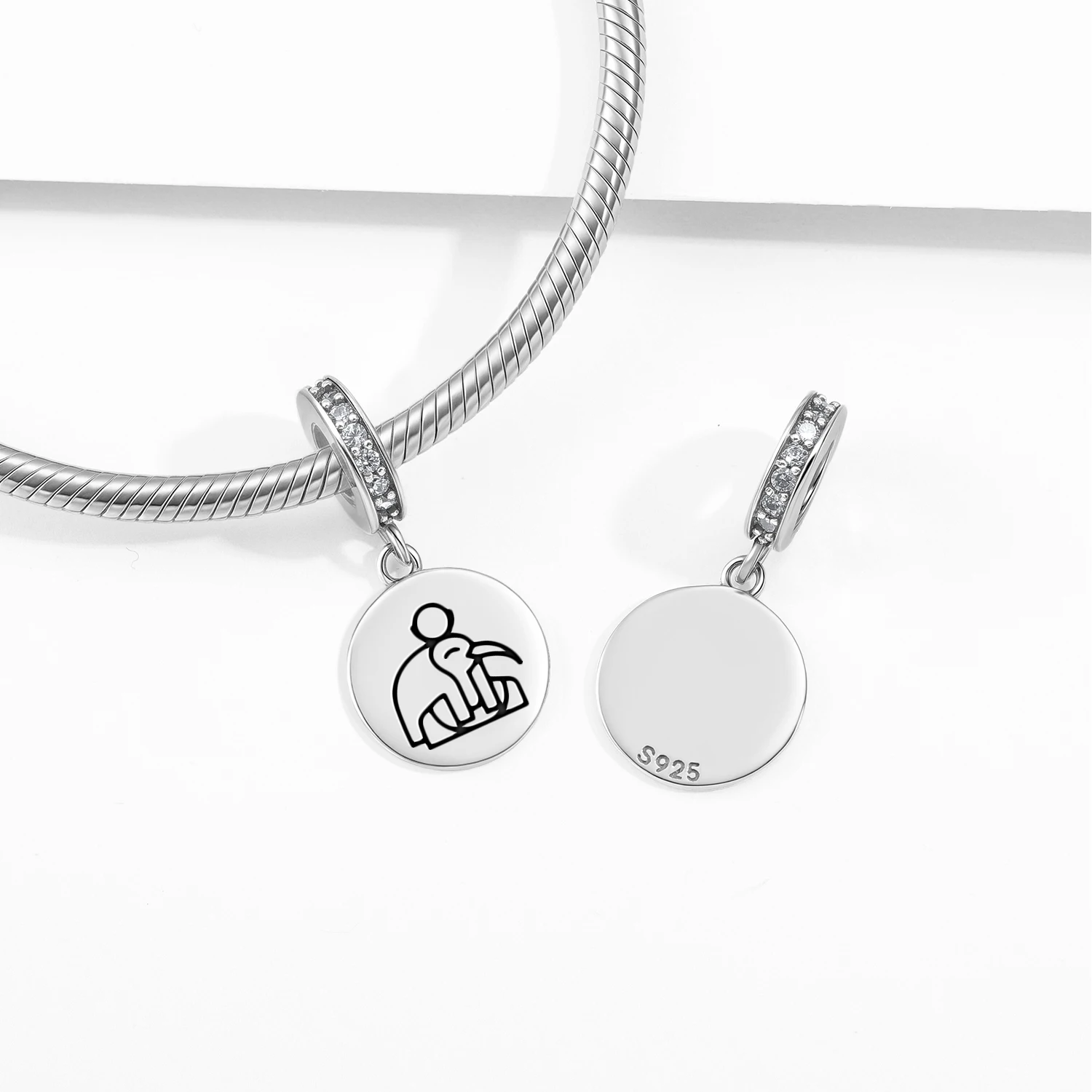 

Egyptian Thots Pendant 925 Sterling Silver Symbol Charm Bead for Women Bracelet Necklace Jewelry Fashion