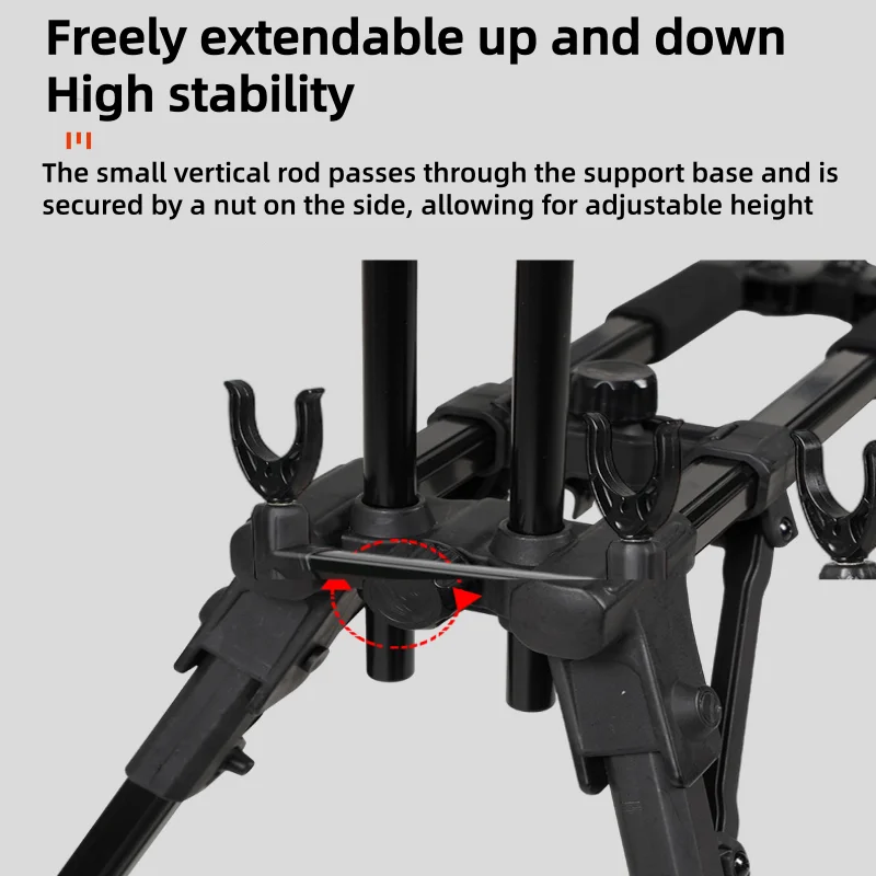 

Portable Thickened Aluminum Alloy Fishing Rod Rack Retractable Carp Fishing Pod Holder Sea Rod Bracket Quick-folding Bracket