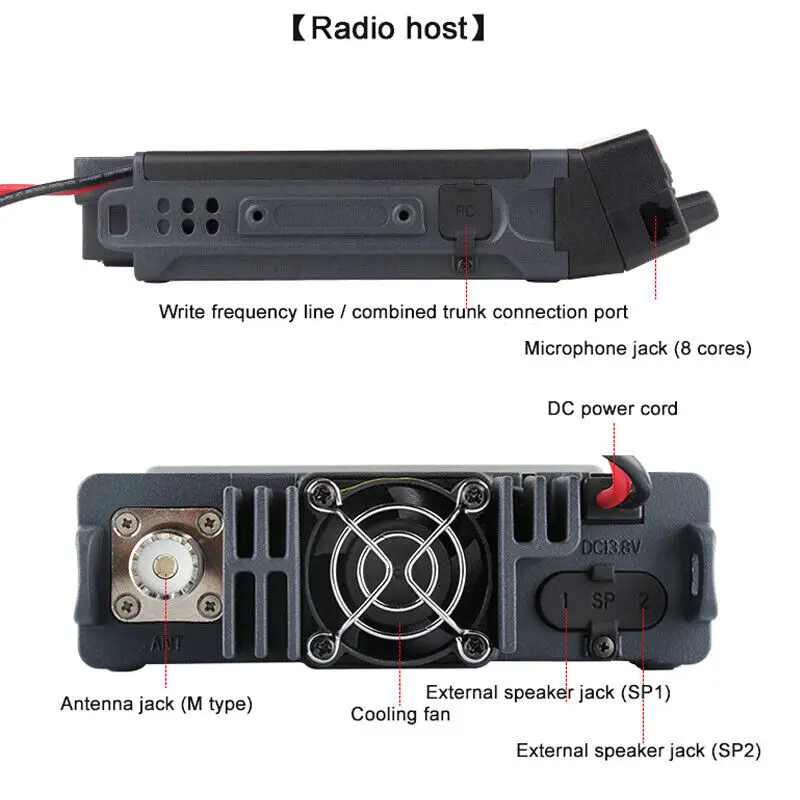 2 uds Original WouXun KG-UV920R(III) Radio móvil de doble banda para coche VHF/UHF 136-174/400-480MHz DTMF micrófono KGUV920R Radio móvil para coche