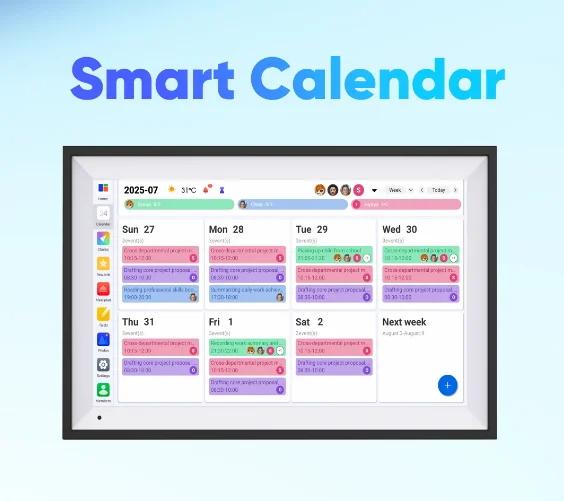 

15.6" Inch Digital Calendar Wall Touch Screen Android 14 Black Smart Google Calendar Display Video Playback Wi-Fi Interactive