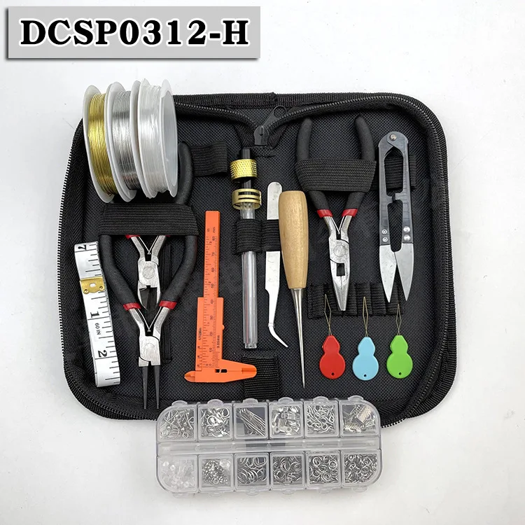 Jewelry Repair Wire Pliers Set DIY Necklace Making and Maintenance Tools with Tweezers Ring Kit Crochet Scissors Copper Wire