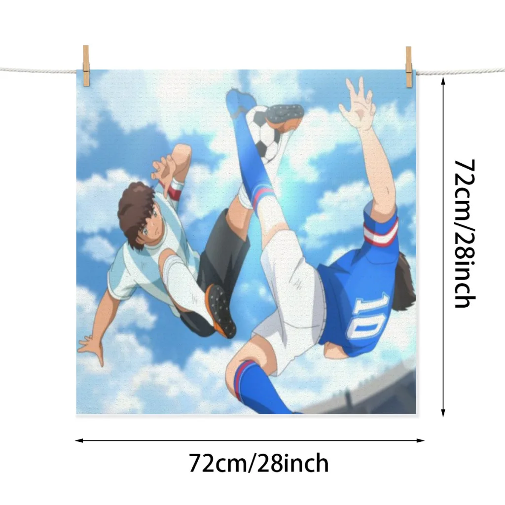 C-Captain_Tsubasa Cartoon Super Absorbent Drainer Mats Tableware Bottle Rugs Kitchen Dinnerware Placemat