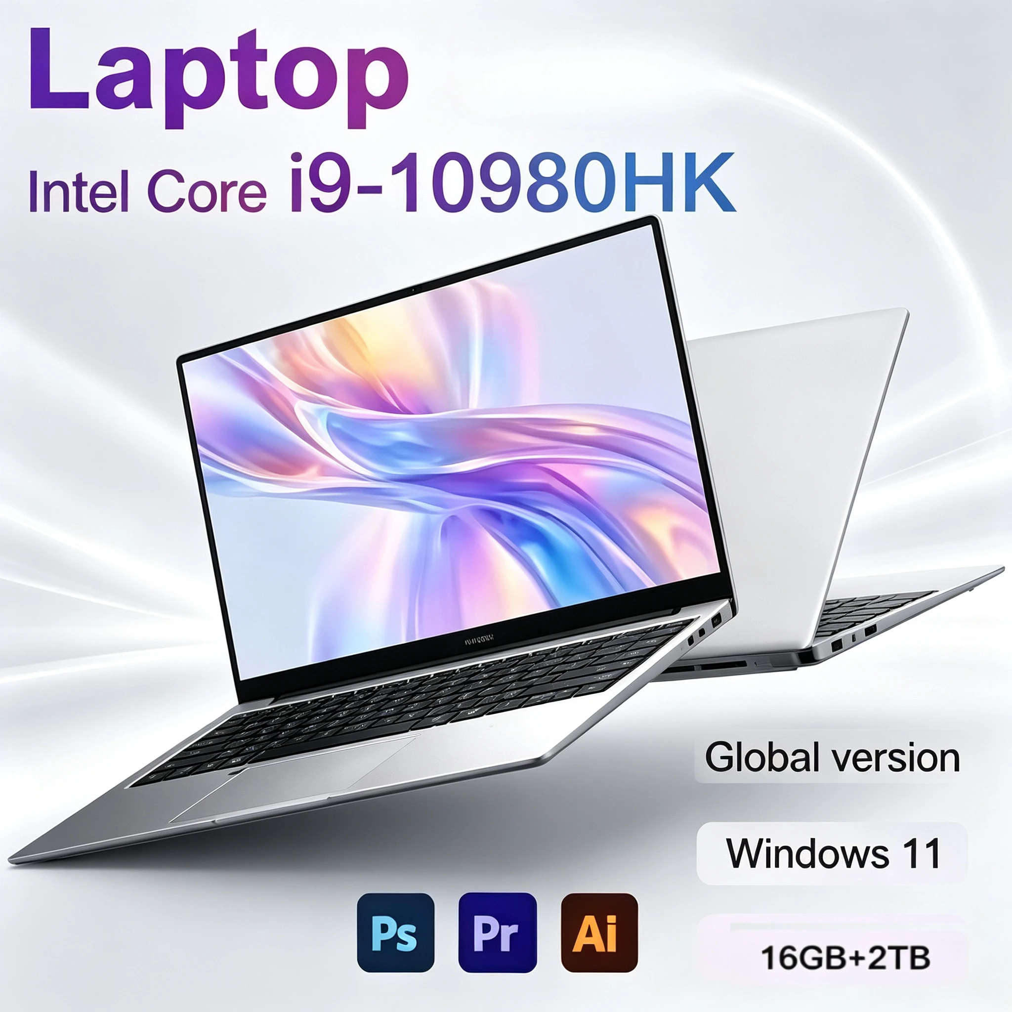 Intel Core i9 10980HK laptop 14.1 inch 32GB RAM 2TB SSD Portable Gaming laptops Windows 11 Office PC Notebook computer