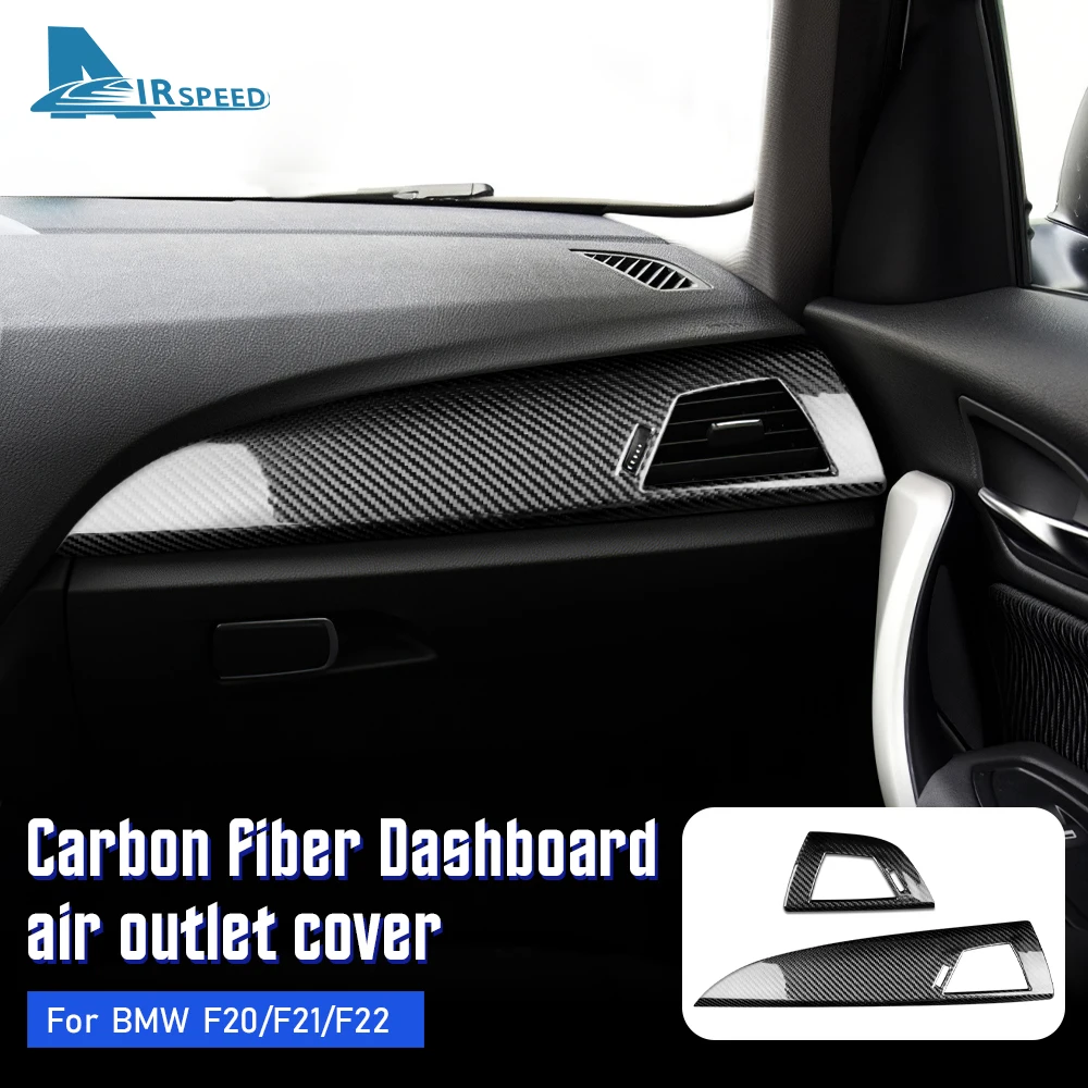 

AIRSPEED Carbon Fiber for BMW F20 F21 F22 1 2 Series Accessories Interior Trim Car Dashboard Panel Air Outlet Vent Cover Sticker