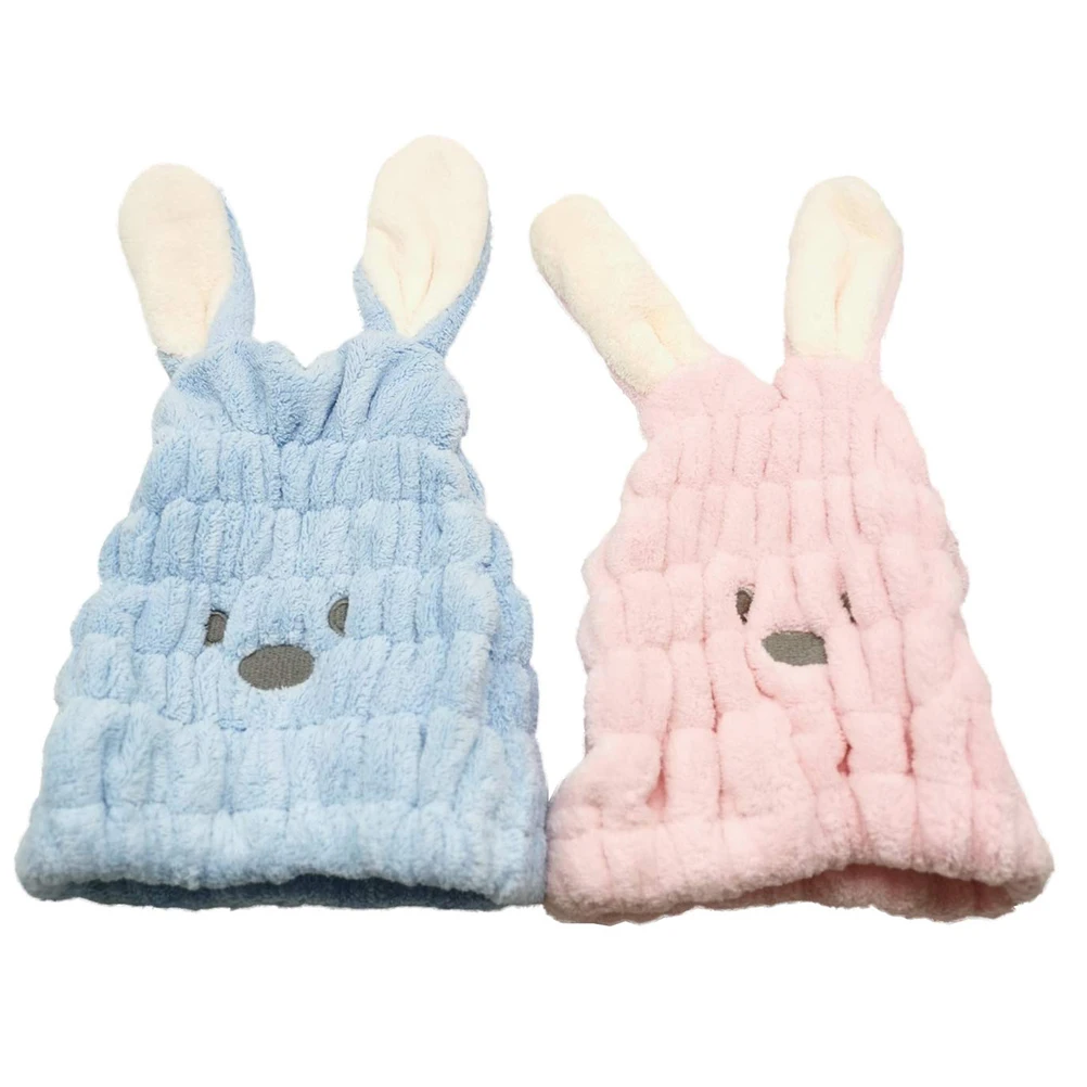 

Hair Drying Hat Cap Soft Absorbent Quick Towel Shower Caps for Women Reusable Waterproof Miss