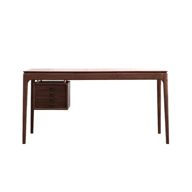 

Nordic white oak cherry wood solid wood office computer desk writing desk study furniture black walnut log desk