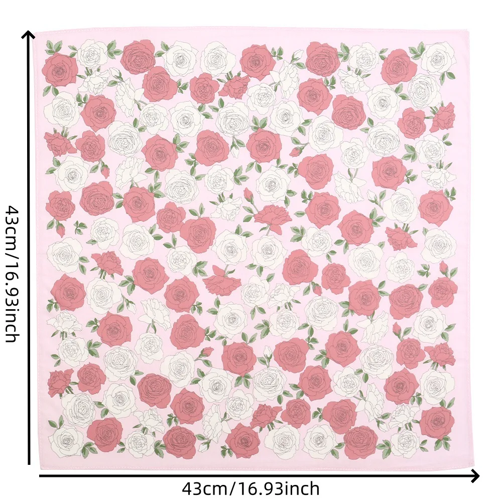 3/6/12 Pcs Ladies Cotton Printed Handkerchief Vintage Soft Comfortable Gift Set 43cm Carry It with You To Absorb Sweat