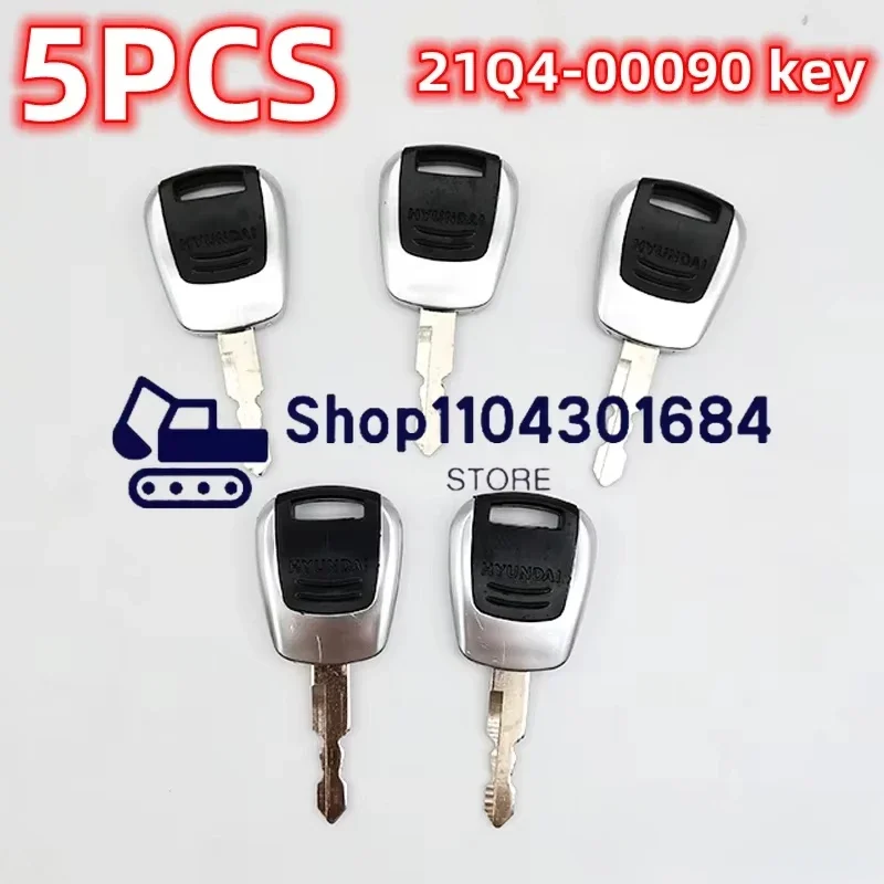 

5pcs Keys for Modern Excavator Heavy Equipment Ignition Key - New Style 21Q4-00090 Many Newer R-9 Series Equipment Models
