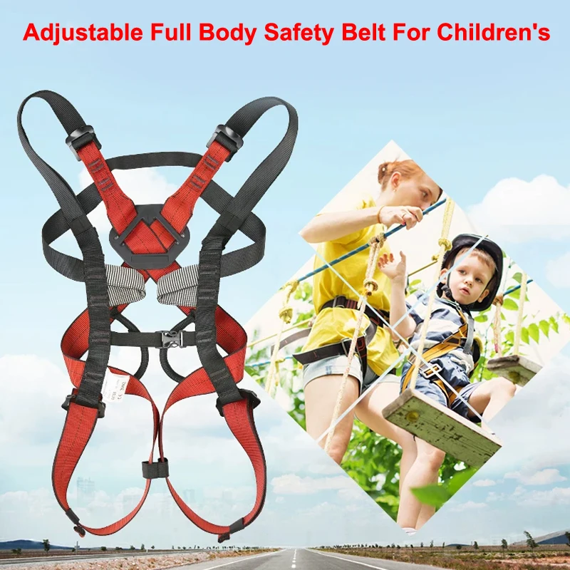Adjustable Full Body Safety Belt For Children's Rock Climbing, Outdoor Rapid Descent, Exploration And Expansion Safety Equipment