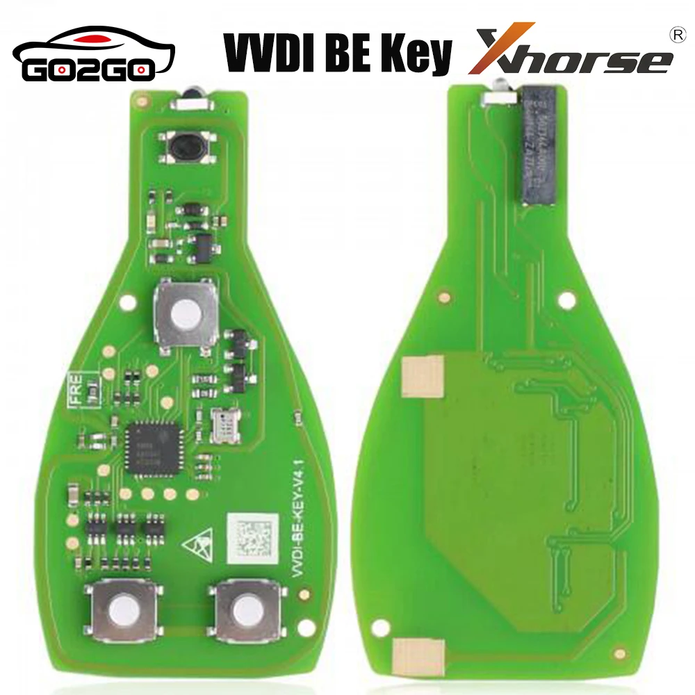 

Xhorse VVDI BE Key Pro Button Remote Car Key for Mercedes Benz PCB Remote Key Chip Improved Version Smart 315MHz/433MHz