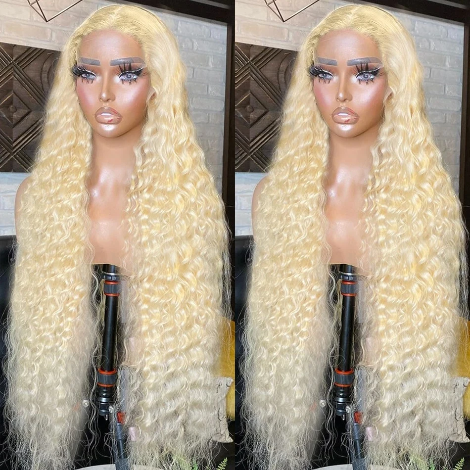 

Deep Wave 613 HD Lace Frontal Wig 13x4 Curly Lace Front Human Hair Wig Color Blonde Water Wave Lace Front Wigs Human Hair Cheap