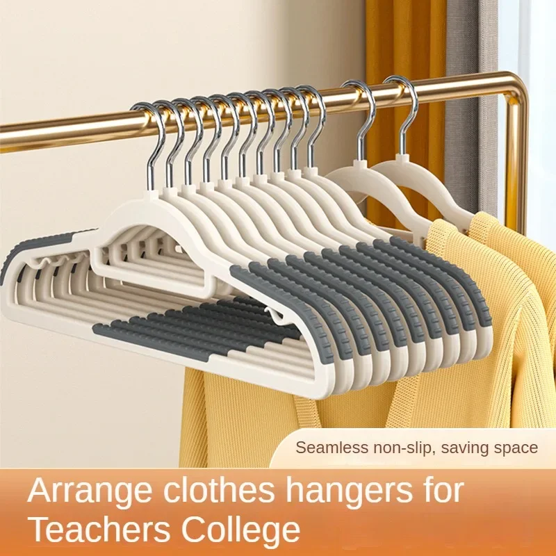 

10PCS Anti Slip Hanger Household Clothes Hanger Plastic Non Marking and Anti Slip Hanger Clothing Rack Drying Rack for Clothes