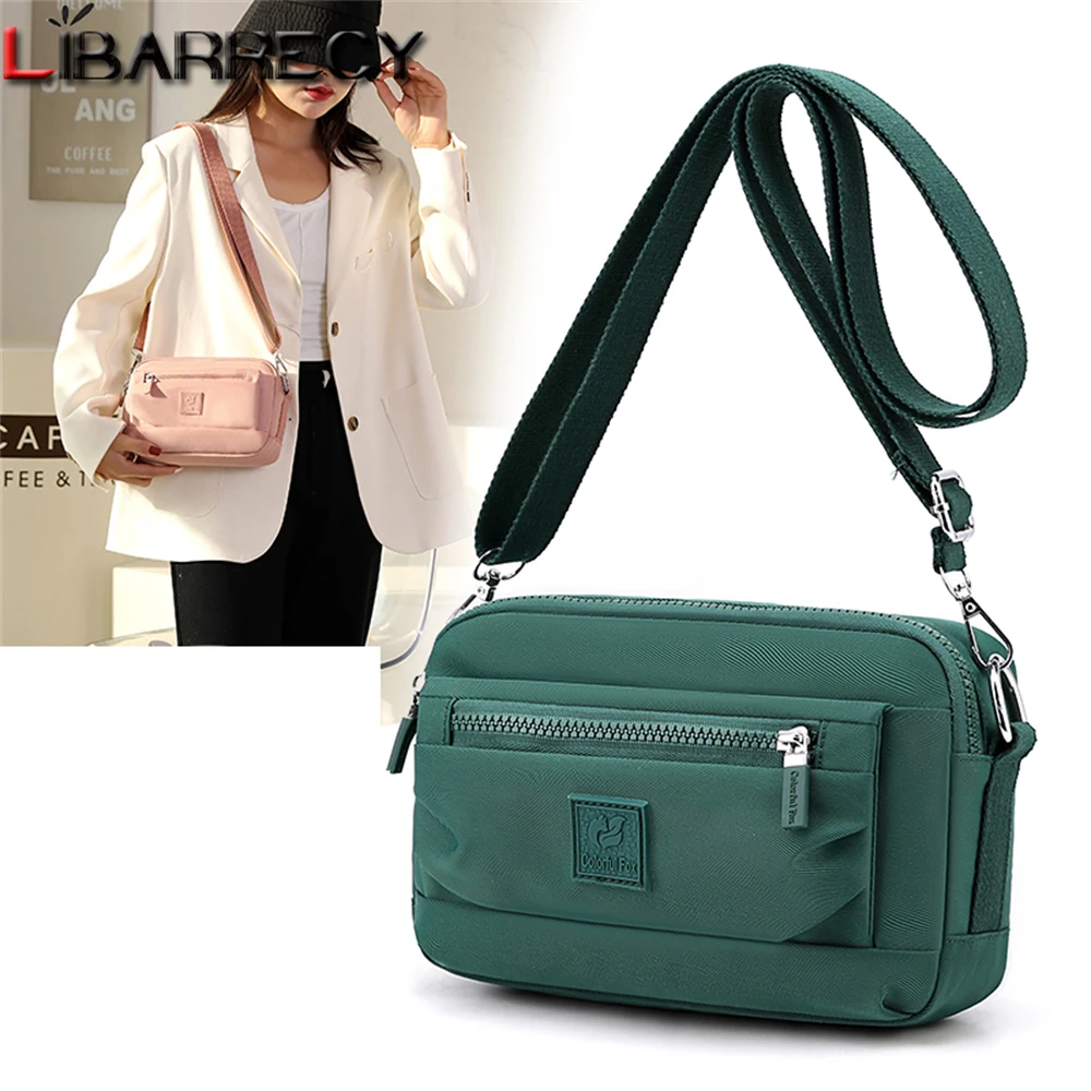 Solid Color Designer High Quality Nylon Ladies Shoulder Bag 2022 New Fashion Women Messenger Bags Mobile Phone Bag Bolso Mujer