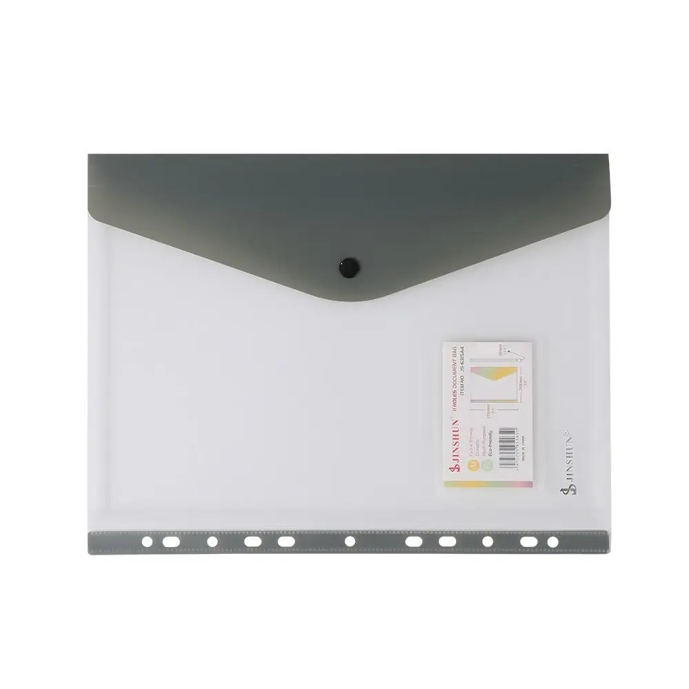 

6 pcs Simple Design PP Binder Folders A4 11 Holes Punched Pockets Large-Capacity Snap Closure Label Loose-Leaf Home Office