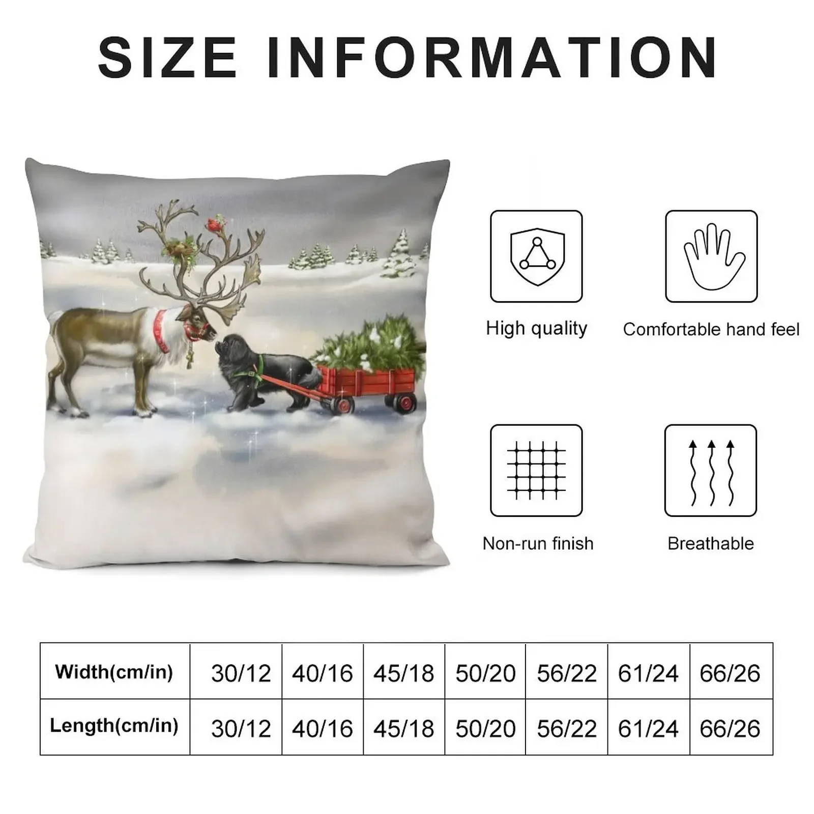 Newfie pulling wagon with Christmas tree Throw Pillow pillow cover luxury Cushions pillow