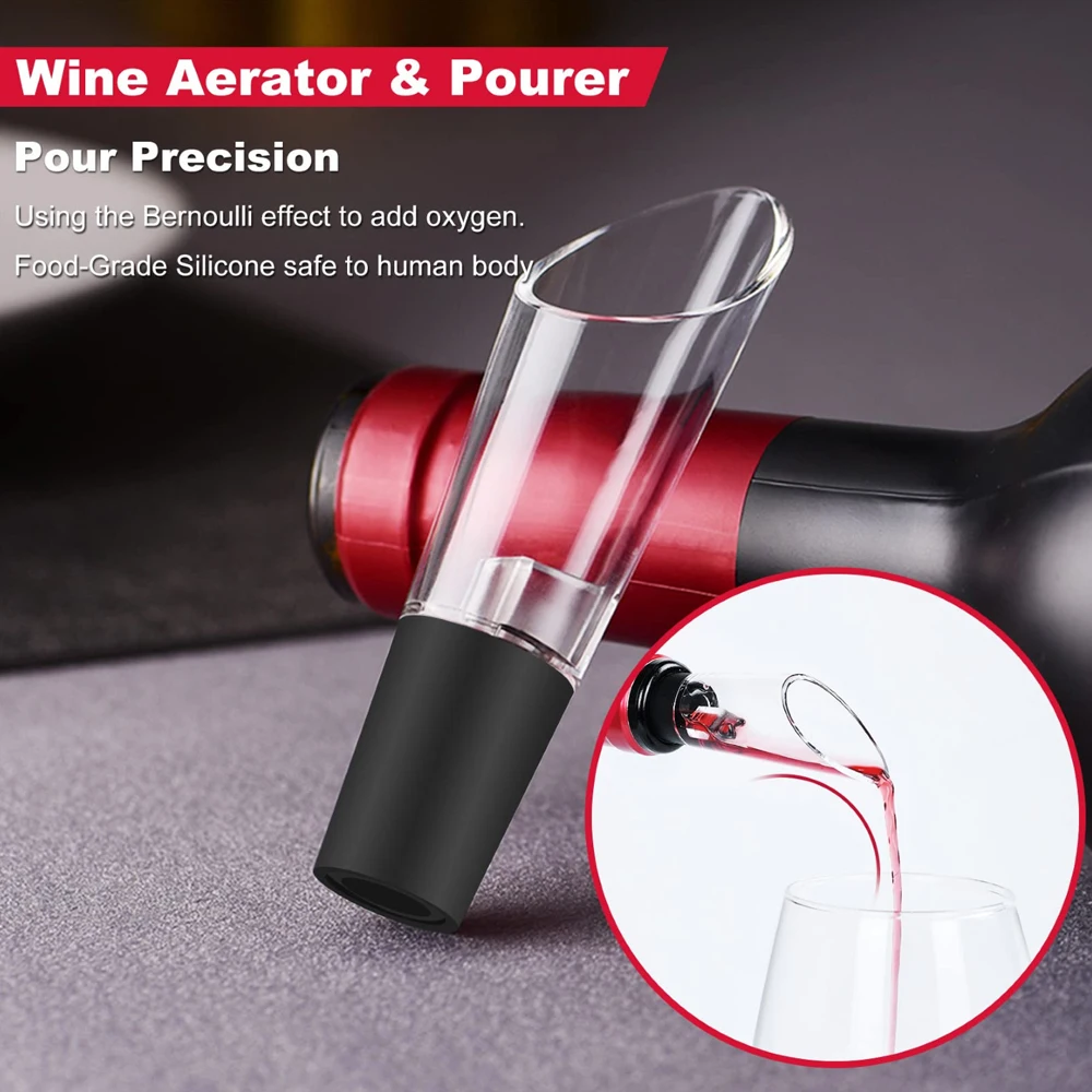 Electric Wine Opener Automatic Red Wine Openers Reusable Corkscrews Foil Cutter For Wine Bottles Kitchen Accessories