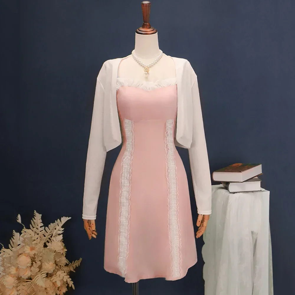 Anime NANA Komatsu Nana Costume Cosplay Ragazze adulte Abito rosa Cardigan Abito dolce Abiti estivi Uniforme Carnevale Data Outfit