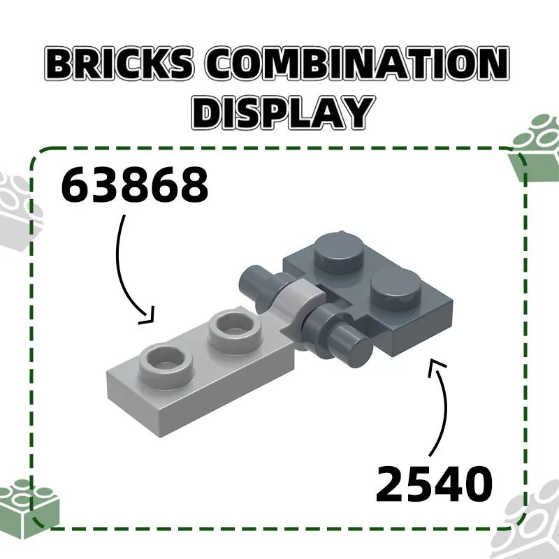 Wange 90Pcs/Lot 2540 Handle Hinge Plate Building Blocks Technical Accessories Compatible with Bricks DIY Children Toys Gift Box