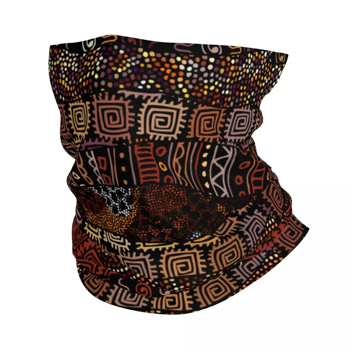 African Style Thin Wrap Scarf Bandana African Ethnic Pattern Neck Gaiter Face Cover Headband