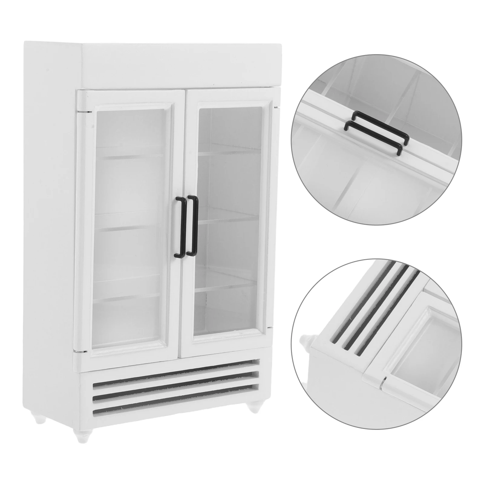 

House Micro Scene Mini Fridge for Crafts Beverage Dollhouse Refrigerator Miniature Kitchen Furniture