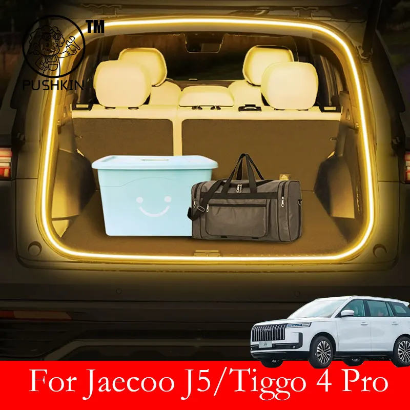 For CHERY Tiggo 4 PRO Jaecoo J5 Rear Trunk LED Light Bar Strips Trunk Decorative Lamp Strip Automatic Light Accessories