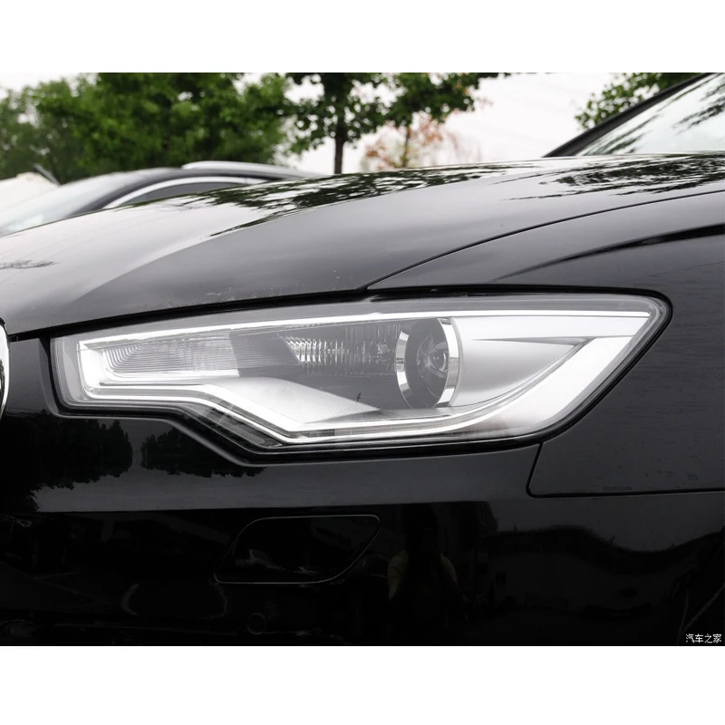 Frente do carro farol lente capa auto caso farol abajur de vidro para audi a6 c7 2012-2015 lâmpada de cabeça luz escudo