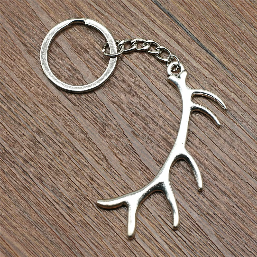 High Quality Key Chain Ring Creative Deer Antler Key Chain Pendant Bag Charm Keyring Car Keychain For Boyfriend