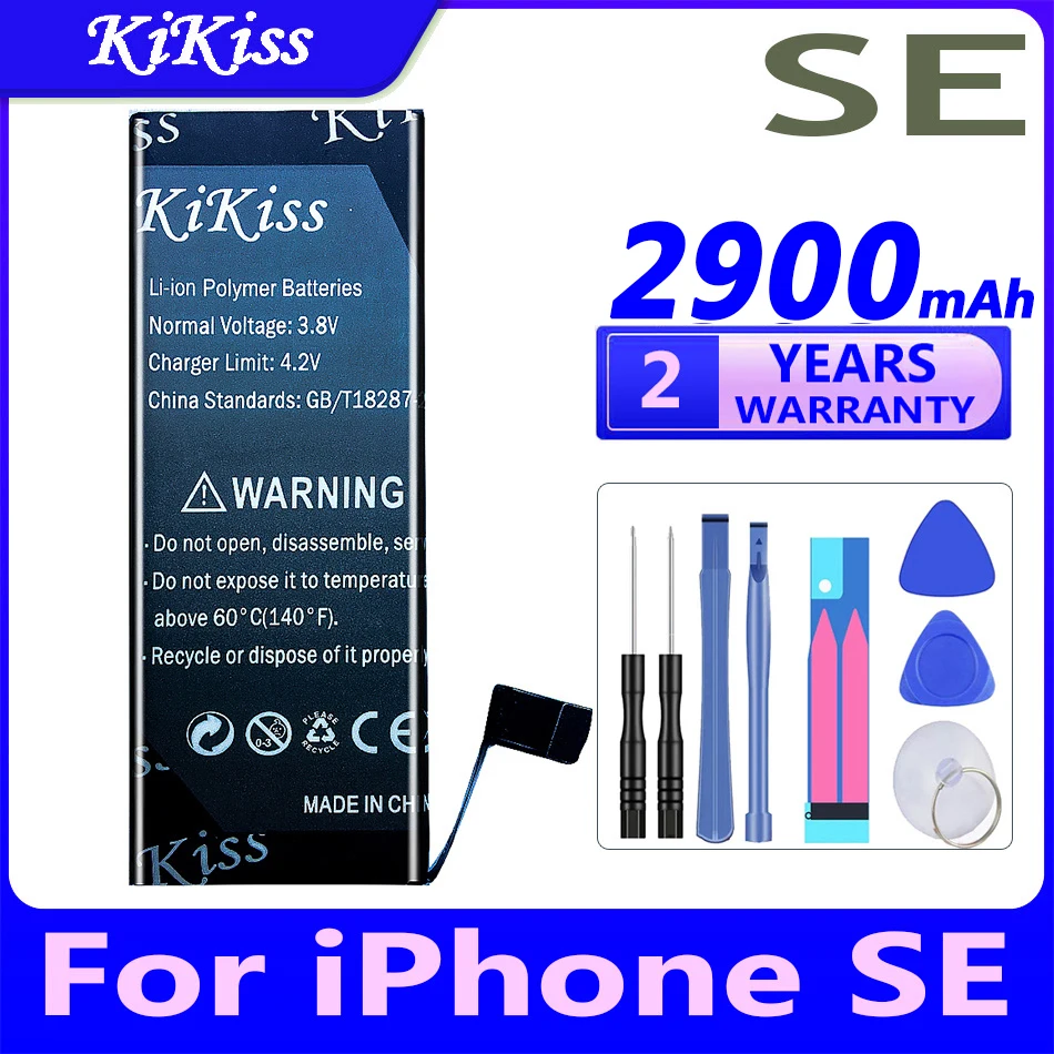 

Аккумулятор KIKISS для Apple IPhone SE, батарея высокой емкости для IPhone X, XR, XS, XS Max, XSMax, SE 2, SE2, SE2020