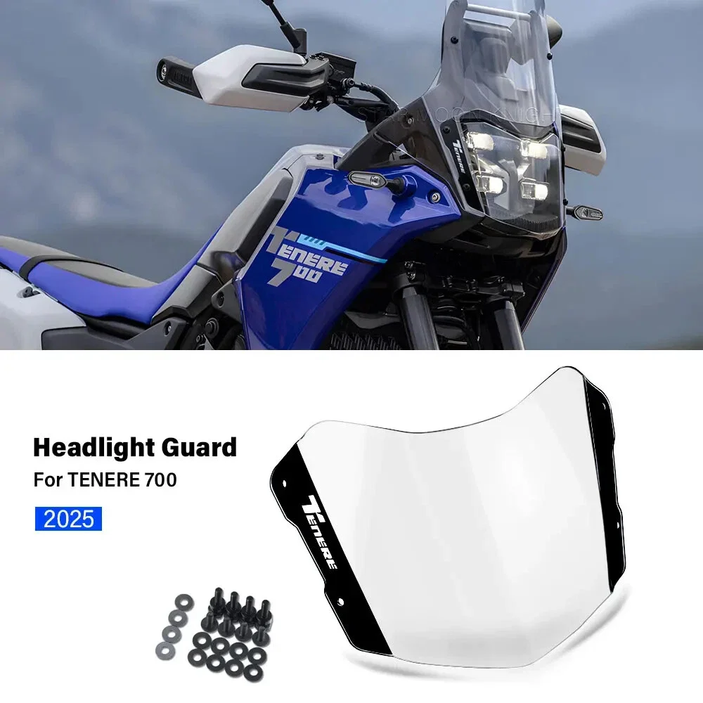 Headlight Protector Guard For YAMAHA Tenere 700 Rally 2025 Acrylic Light Cover Protective Motorcycle Accessories