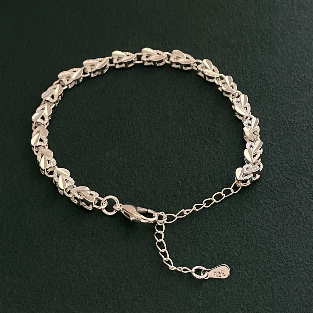 

Модный серебряный браслет в форме сердца, модные ювелирные изделия для мужчин и женщин, украшения в подарок на день рождения