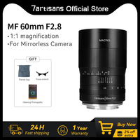 7artisans 60mm F2.8 APS-C Manual Macro Prime Lens For Canon EOS-M M50 M50 Mark II Sony E ZVE10 Alpha 6400 Fuji FX X-A1 X-T1 XT30