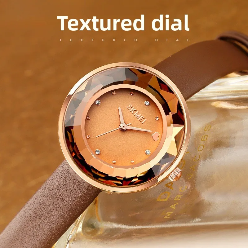

3D Floral Design Women's Watch, Minimalist Quartz Wristwatch with Water Resistant, Elegant Fashion Watch