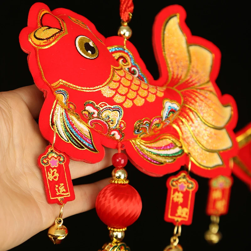 1pc Spring Festival Red Pendant Lucky Bag Lantern Small Ornaments For Living Room Chinese New Year Decoration