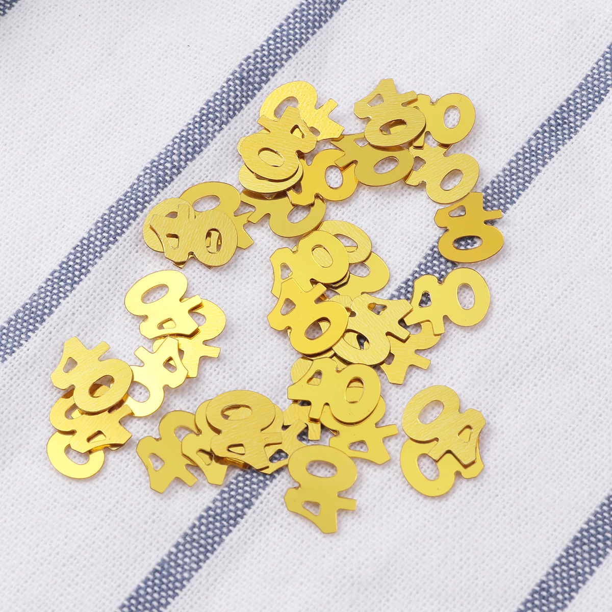 

1200Pcs Number 40 Golden Confetti Decoration for Birthday Anniversary Party Table Scatter Sequins Premium Quality Reusable