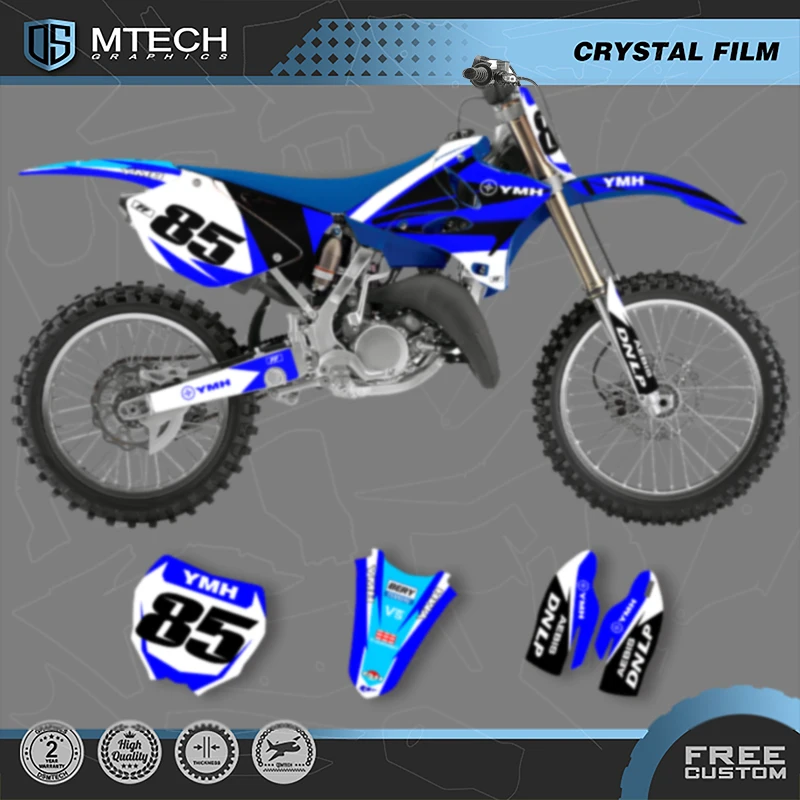 

DSMTECH индивидуальная мотоциклетная графическая фоновая наклейка для YAMAHA YZ125 250 2002 2003 2004 2005 2006 2007-14, комплекты наклеек 021