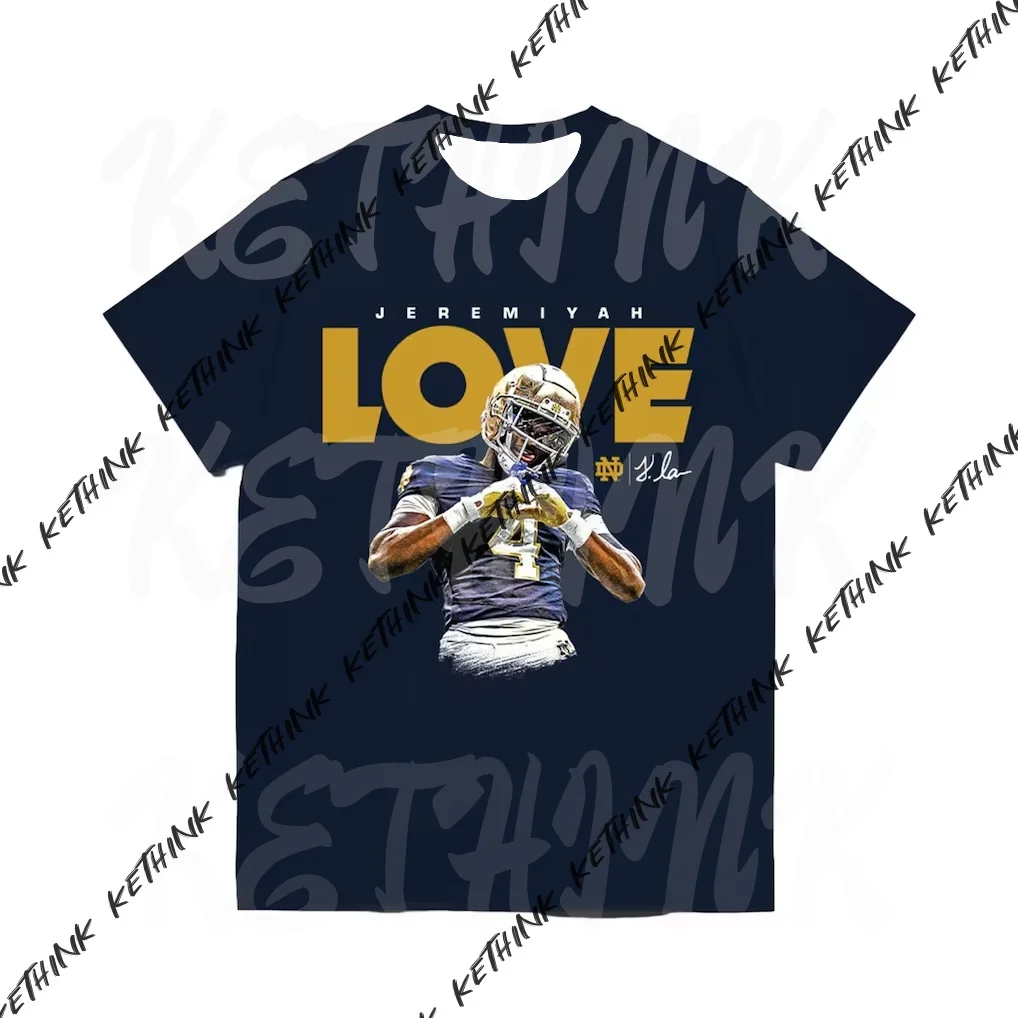 

2026 New 3D Printed T-shirt,Jeremiyah Love Notre Dame Fighting Irish Unisex Celebration NIL T-Shirt